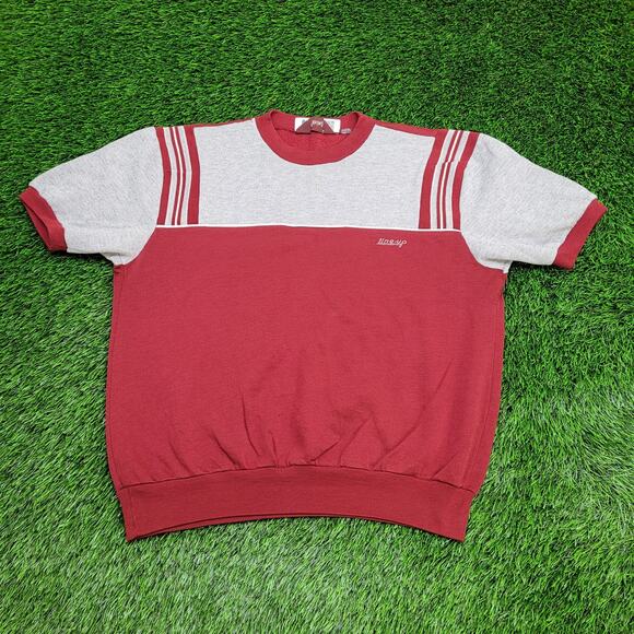 Vintage 90s Line-Up Colorblock Sweatshirt Women XL 23x24 Red - Picture 1 of 12